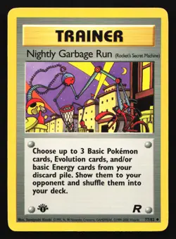 Nightly Garbage Run (Rocket's Secret Machine) 77/82 Team Rocket 1st Ed Pokemon - Image 1