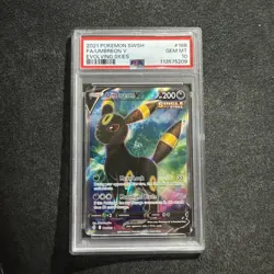 2021 POKEMON SWORD & SHIELD EVOLVING SKIES 188/203 UMBREON V PSA 10 Gem Mint - Image 1