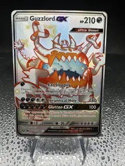 Guzzlord GX SV71/SV94 Hidden Fates Full Art Shiny Holo Rare Pokemon Card NM - Image 1