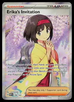 Pokemon Card - Erika's Invitation Scarlet & Violet 151 196/165 Ultra Rare - Image 1