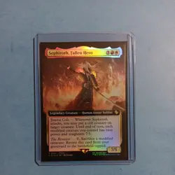 Sephiroth, Fallen Hero (Extended Art) MTG Commander: Final Fantasy Foil NM - Image 1