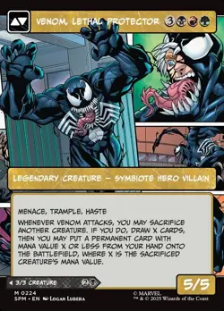 MTG BORDERLESS EDDIE BROCK / VENOM, LETHAL PROTECTOR - MARVEL'S SPIDER-MAN SPM - Image 2