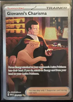 Pokemon TCG Giovanni's Charisma 204/165 SIR Scarlet & Violet 151 NM - Image 1