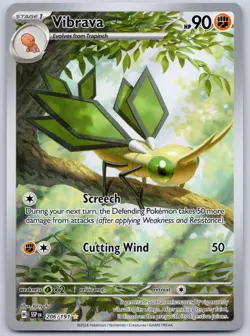 Vibrava 206/191 (NM) - SV08: Surging Sparks - Illustration Rare - Pokemon TCG - Image 1