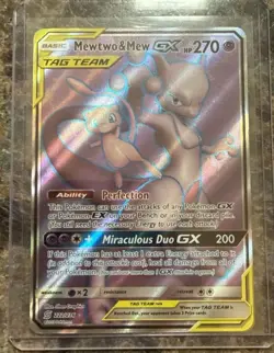 Pokemon TCG - Mewtwo & Mew GX 222/236 - Sun & Moon Unified Minds Tag Team - N/M - Image 1