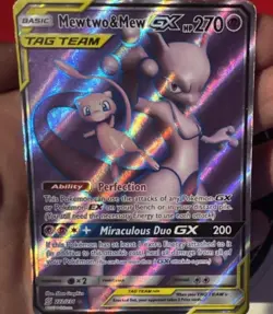 Pokemon TCG - Mewtwo & Mew GX 222/236 - Sun & Moon Unified Minds Tag Team - N/M - Image 2