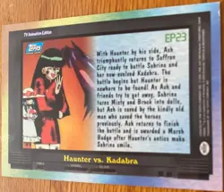 1999 Topps Pokemon Series 2 #EP23 HAUNTER VS. KADABRA Holo Silver Foil Blue Logo - Image 3