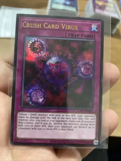 Crush Card Virus (version 2) LCKC-EN046 Unlimited Ultra Rare NM +Bonus FREESHIP! - Image 1