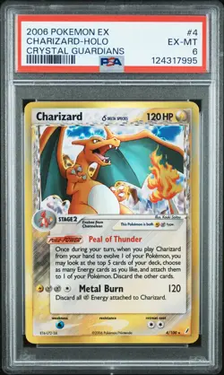 PSA 6 Charizard Holo #4 2006 Pokemon Ex Crystal Guardians 124317995 - Image 1