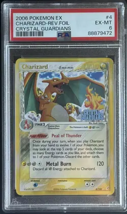 Charizard Delta Species Reverse Holo Stamped 4/100 Crystal Guardians PSA 6 - Image 1