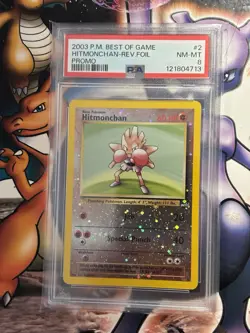 2003 Pokemon ~ Best of Game Promo ~ Hitmonchan-Holo #2 ~ PSA 8 NM-MT - Image 1