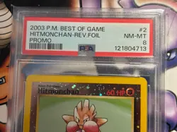 2003 Pokemon ~ Best of Game Promo ~ Hitmonchan-Holo #2 ~ PSA 8 NM-MT - Image 2