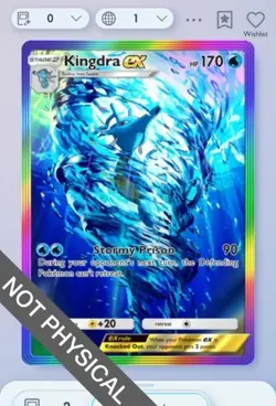 Pokemon TCG POCKET - Kingdra Rainbow Rare 2⭐, Wisdom of Sea and Sky, English - Image 1