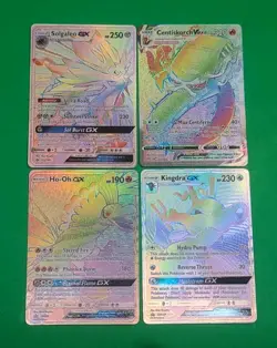 Mint Pokemon Secret Rainbow Rares Lot Of 4 GX's Ho-Oh, Kingdra, Solgaleo, Centis - Image 2