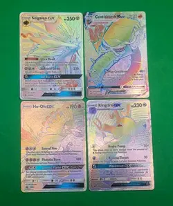 Mint Pokemon Secret Rainbow Rares Lot Of 4 GX's Ho-Oh, Kingdra, Solgaleo, Centis - Image 3