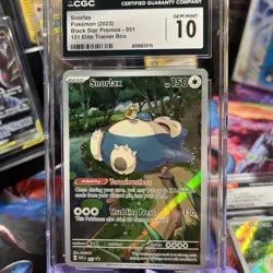 CGC 10 Snorlax 051 Pokemon 151 Holo Black Star Promo Scarlet Violet 151 ETB - Image 1