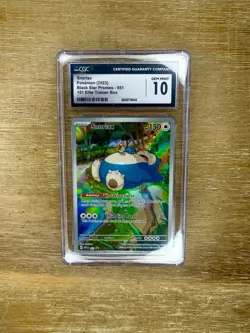CGC 10 Snorlax 051 Pokemon 151 Holo Black Star Promo Scarlet Violet 151 ETB - Image 1