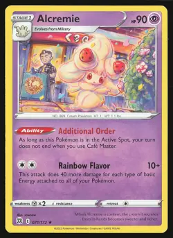 SWSH09: Brilliant Stars Alcremie #071/172 Rare Pokemon Card - Image 1