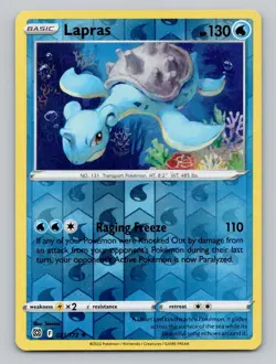 Reverse Holo Lapras 031/172 Rare SWSH09: Brilliant Stars Pokemon - Image 1