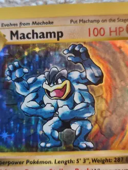 Machamp 8/102 Base Set (Shadowless) 1st Edition Holo Rare Pokemon Card LP - NM - Image 3