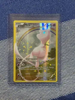 Pokemon TCG XY110 Black Star Promos Full Art Holo Card Mew XY Lp - Image 1