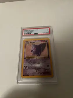 Pokemon Gengar Holo Rare 1st Edition 5/62 Fossil 1999 PSA 5 Graded Card - Image 1