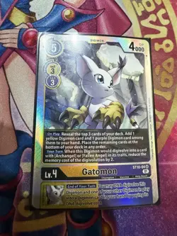 Digimon Card Game - Starter Deck Parallel World Tactician Gatomon #ST10-04 Holo - Image 1