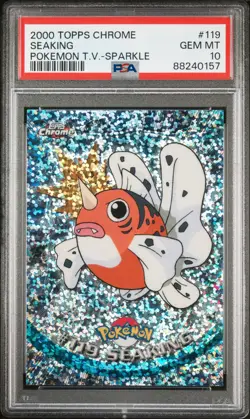 2000 TOPPS CHROME POKEMON T.V. SPARKLE #119 SEAKING PSA 10 - Image 1