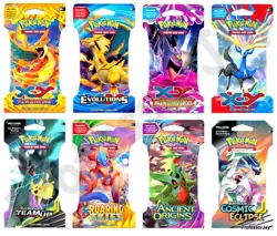 Pokemon TCG Cards XY SM SWSH SV | BRAND NEW SEALED SLEEVED BOOSTER BLISTER PACKS - Image 2