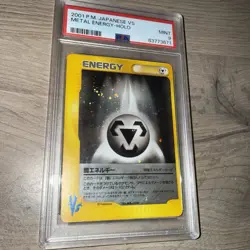 Pokemon Japanese 2001 VS Series Metal Energy Holo M/NM VINTAGE PSA 9 - Image 2