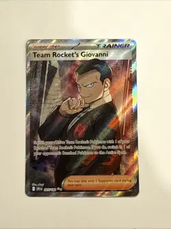 Team Rockets Giovanni 225/182 Sv10: Destined Rivals Holo Pokemon NM #225 - Image 1