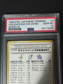 Violence in the Safari Zone! #3 1998 Pokemon Vending Series III Scyther PSA 10 - Image 5