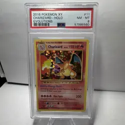 Pokemon TCG Charizard Evolutions 11/108 Holo Rare PSA 8 2016 - Image 1