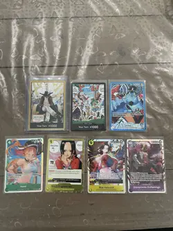 ONE PIECE OP-14 LOT MIHAWK DON GOLD BOA HANCOCK NAMI DOFLAMINGO JINBE CARDS - Image 1