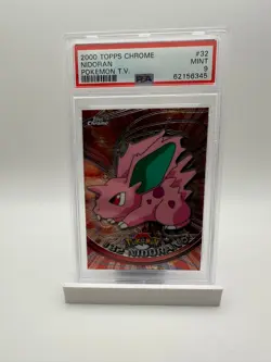 2000 Topps Chrome Pokemon HOLO #32 NIDORAN PSA 9 - Image 1