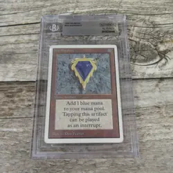 Magic The Gathering MTG Mox Sapphire Unlimited 1993 HP Fair Graded Altered * - Image 1