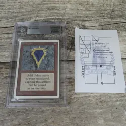 Magic The Gathering MTG Mox Sapphire Unlimited 1993 HP Fair Graded Altered * - Image 2