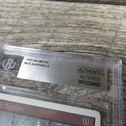 Magic The Gathering MTG Mox Sapphire Unlimited 1993 HP Fair Graded Altered * - Image 3