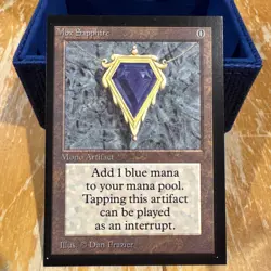 Mox Sapphire Magic Card Power Collectors Edition CE MTG Not Tourney Legal Dented - Image 1