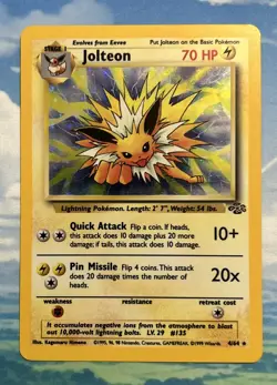 Jolteon Holo 4/64 Jungle Set 1999 Vintage WOTC Pokemon TCG (LP) - Image 1