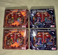 LOT OF 4 One Piece Card Game: Illustration Box Volume 5 And 6 (2 of each) - Image 1