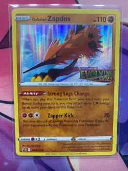 Galarian Zapdos SWSH124 Promo SWSH Black Star Pokemon Near Mint Pokemon Card - Image 1