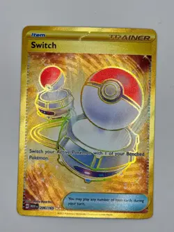 🇨🇦 NM Pokemon TCG: Switch 206/165 Scarlet & Violet 151 Hyper Rare Gold Card - Image 1