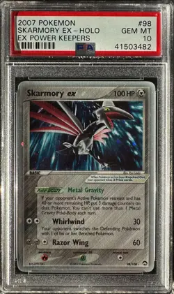 2007 POKEMON EX POWER KEEPERS #98 SKARMORY EX-HOLO PSA 10 - Image 1