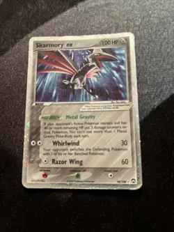 Pokemon TCG Card EX Power Keepers Skarmory ex 98/108 Holo Rare Damaged - Image 3