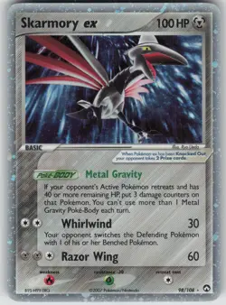 Pokemon TCG Skarmory ex Ultra Rare Reverse Holo Power Keepers 98/108 - Image 1