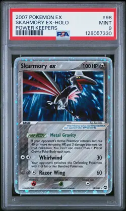 2007 POKEMON EX POWER KEEPERS #98 SKARMORY EX-HOLO PSA 9 - Image 1
