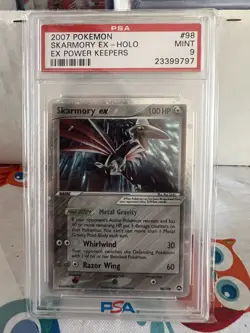 POKEMON EX POWER KEEPERS SKARMORY EX #98 ULTRA RARE HOLO PSA 9 MINT - Image 1