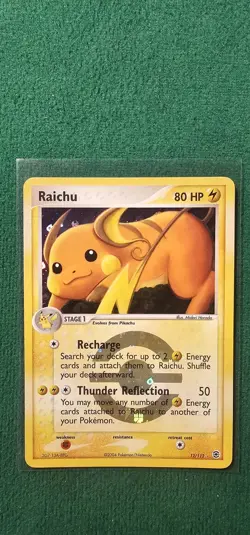 Pokemon TCG Raichu Reverse Holo Fire Red Leaf Green #12/112 individual card - Image 1