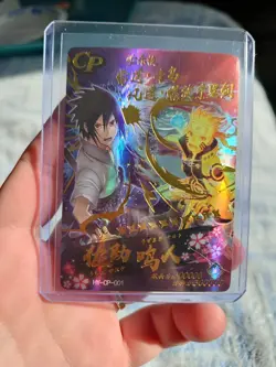 Naruto Kayou Doujin CP Rare Sasuke Final Valley Full Art Trading Card HY-CP-001 - Image 1